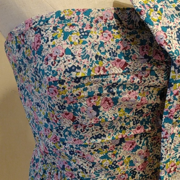 J. Crew Liberty Of London Dress Claire Aude One Shoulder Ditsy Floral 4 - Picture 3 of 10